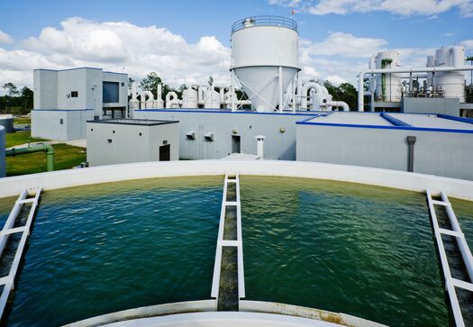 Water refinery at a site